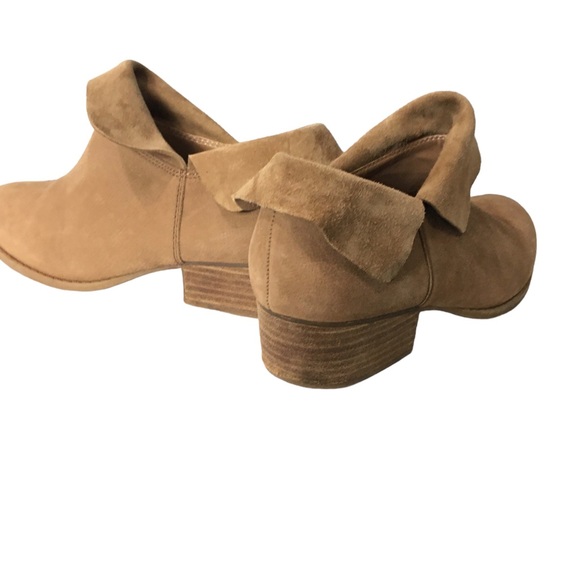 Crown Vintage Leather Beige Heel Ankle Boot Shoes 10 - Picture 5 of 7